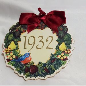Roman Inc. 1932 Die Cut Wreath A Year To Remember 4" Ornament